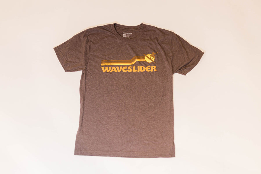 Waveslider Retro Adult T-Shirt Brown