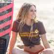 Load image into Gallery viewer, Waveslider Retro Womens T-Shirt Brown