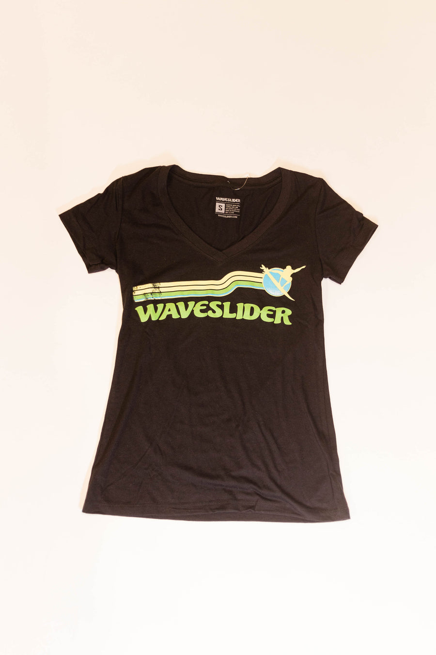 Waveslider Retro Womens T-Shirt Black